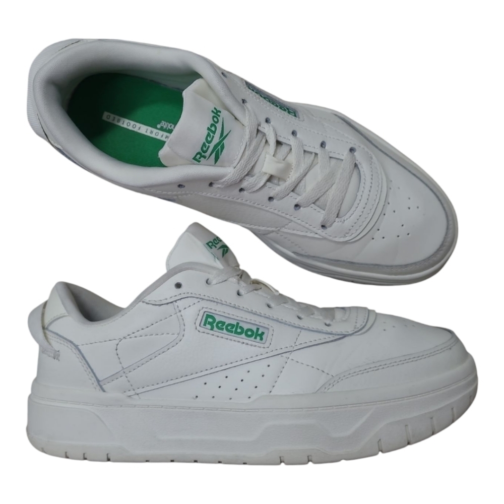 Reebok Tech Geo Club C Green/White Size 8 1/2 - Picture 15 of 16